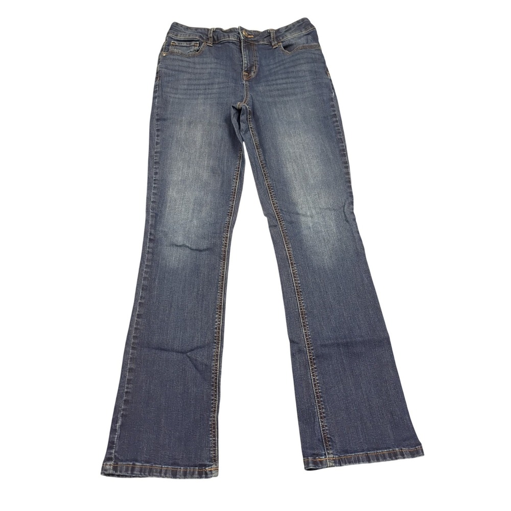 m.jeans by maurices Slim Bootcut Jeans Women 12 Long Blue Mid Rise Stretch Denim